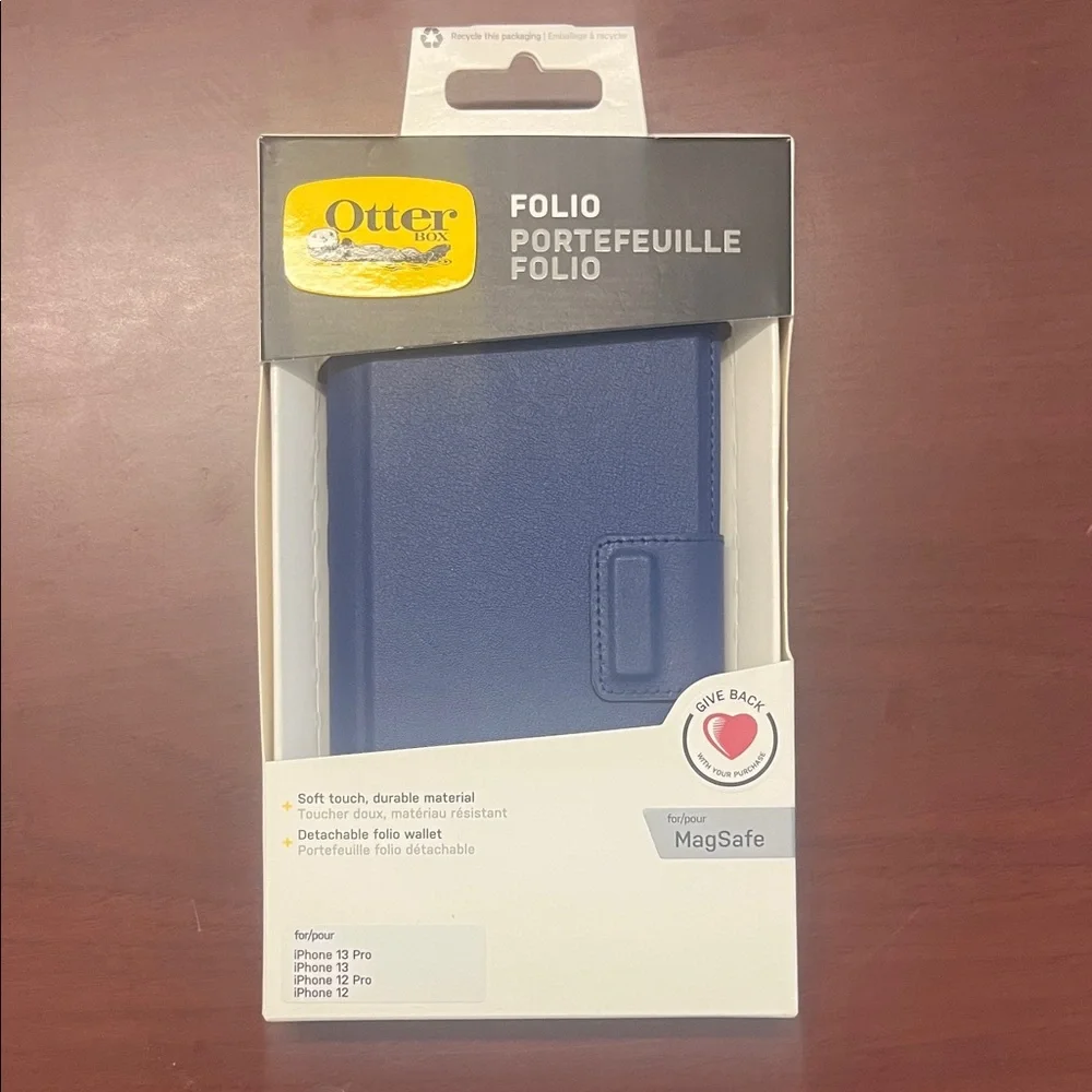 Brad new, never used! OtterBox Blue Folio Case for iPhone 12/pro or 13/Pro